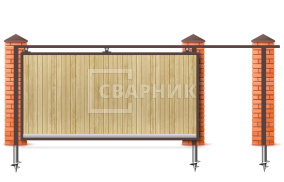 Ворота откатные механические 7 метров 7000×2300 СВВ-5038