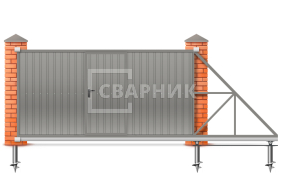 Откатные ворота под профлист 2200×3000 СВВ-4565