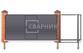 Откатные ворота сэндвич 2000×2100 СВВ-4636