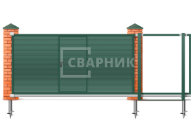 Ворота автоматика с фундаментом и обслуживанием профиля 12000×2300 СВВ-5245