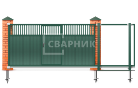 Электрические ворота для забора с пультом 3500×2000 СВВ-3571