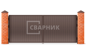 Ворота из профнастила 1500×2000 СВВ-6458