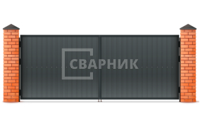 Оцинкованные ворота 2500×2250 СВВ-6979