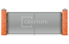 Ворота распашные металлические Дорхан 1500×1750 СВВ-5395