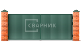 Распашные гаражные ворота из сэндвич панелей 3000×2750 СВВ-6600