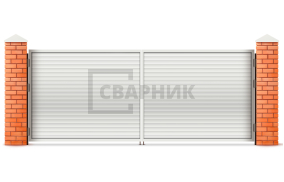 Ворота распашные утепленные из сэндвич панелей 2250×2000 СВВ-6624
