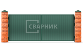 Распашные ворота с электроприводом Дорхан 1500×1750 СВВ-5389