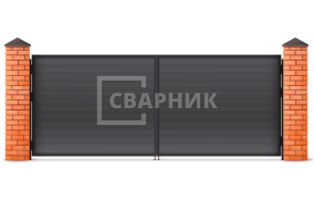 Распашные ворота с электроприводом Дорхан 3000×2750 СВВ-5318
