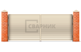 Распашные автоматические ворота с дистанционным открытием 2250×2000 СВВ-5751