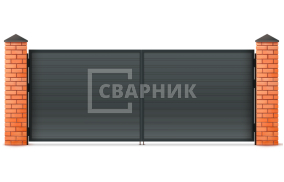 Распашные ангарные ворота 3000×2750 СВВ-6387