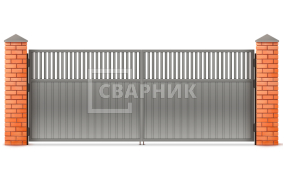 Двупольные ворота распашные 2250×2000 СВВ-5837