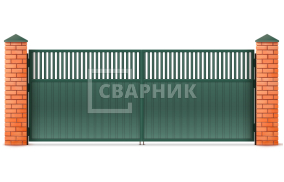 Распашные автоматические ворота с дистанционным открытием 2750×2250 СВВ-5758