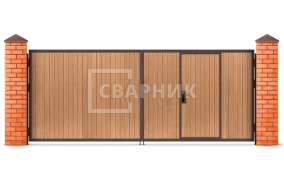 Ворота деревянные распашные 2250×3000 СВВ-6650
