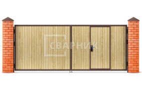 Ворота деревянные распашные 1750×2500 СВВ-6729