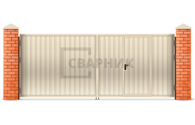Ворота оцинкованные 1750×3000 СВВ-6987