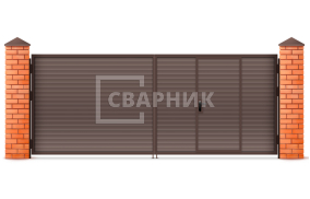 Ворота распашные из профильной трубы 3000×2500 СВВ-6867