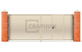 Ворота распашные из сэндвич панелей 2250×2750 СВВ-6635