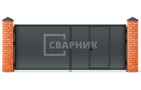 Распашные алюминиевые ворот Alutech 3000×2500 СВВ-5478