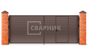 Распашные ворота профильные 2750×3000 СВВ-6891
