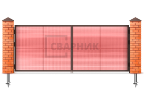 Распашные ворота профильные 2500×2500 СВВ-6889