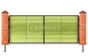 Ворота из профильной трубы 2000×3000 СВВ-6816