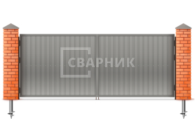 Ворота распашные на сваях 3000×2250 СВВ-5983