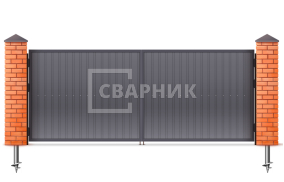 Ворота распашные из профнастила 2750×2750 СВВ-6489