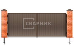 Ворота для частного из профнастила 3000×2500 СВВ-6511