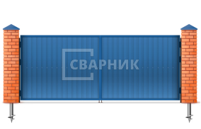 Ворота из профнастила 1750×2000 СВВ-6498