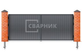 Металлические ворота из профлиста 2250×2500 СВВ-6471