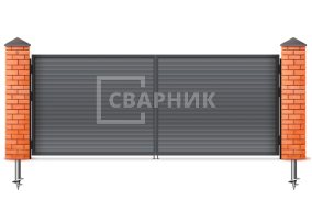 Распашные ворота профильные 2500×3000 СВВ-6833