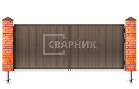 Ворота распашные двустворчатые 2750×2750 СВВ-5855