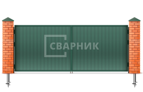Распашные секционные ворота с электроприводом и уплотнителями 2500×2250 СВВ-8993
