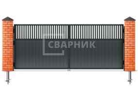 Распашные ворота на винтовых сваях 2750×2500 СВВ-5988