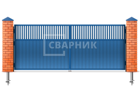 Ворота дачные распашные металлические 2750×3000 СВВ-6351