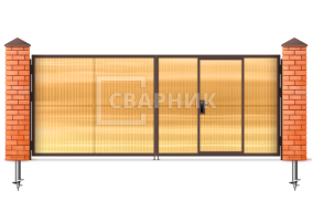 Распашные ворота с калиткой Дорхан 1750×2000 СВВ-5365