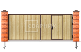Ворота деревянные распашные 1500×2250 СВВ-6673