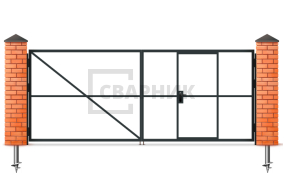 Распашные ворота Alutech 2250×2000 СВВ-5525