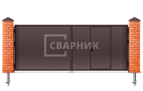 Металлические ворота из профлиста 2250×2750 СВВ-6524