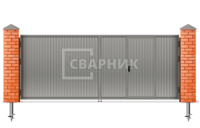 Распашные ворота сэндвич 1500×1750 СВВ-6578