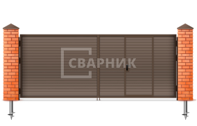 Распашные ворота двупольные 3000×2750 СВВ-5885