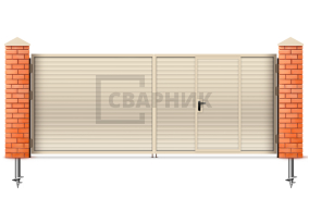 Ворота двухстворчатые распашные металлические 1750×3000 СВВ-5867
