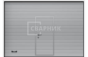 Гаражные ворота с дверью подъемно-поворотные 2750×2125 СВВ-9052