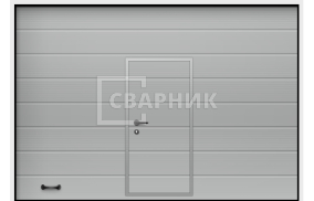Подъемные ворота с калиткой для забора 3000×2125 СВВ-7542