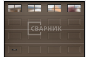 Ворота секционные въезд на территорию автоматика 2500×2250 СВВ-7635