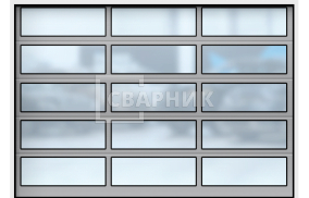 Панорамные большие роллетные ворота с дизайном для обслуживания 2500×2500 СВВ-7860