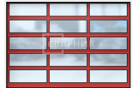Панорамные секционные ворота 2250×2750 СВВ-7866