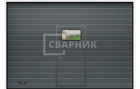 Гаражные ворота с дверью подъемно-поворотные 2125×2750 СВВ-9057