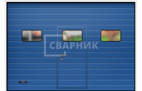 Противопожарные секционные ворота Алютех 3000×3500 СВВ-8566