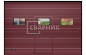 Противопожарные секционные ворота Алютех 3000×2500 СВВ-8569